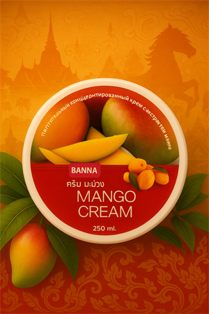 Крем для тела МАНГО - увлажнение и питание BANNA 250мл (Таиланд) 00-00026892