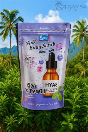 Скраб для тела солевой YOKO Гиалуроновая кислота и Чайное дерево 350гр (Таиланд) 00-00030846