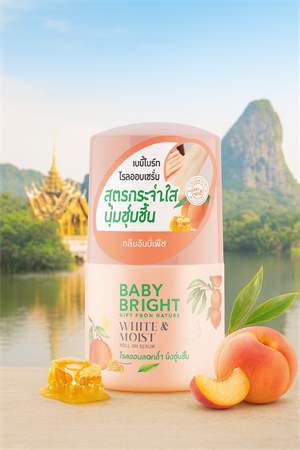 Дезодорант роликовый с увлажняющей сывороткой "Мед и персик" Baby Bright 50мл. (Таиланд) 235849119