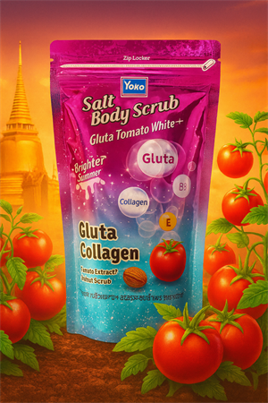 Скраб для тела солевой Yoko с глутатионом и томатом 350гр. (Таиланд) 00-00032746