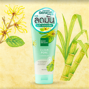 Гель для умывания с жожоба, гамамелисом и сахарным тростником "Чистые поры" Baby Bright 185гр. (Таиланд) 235849123