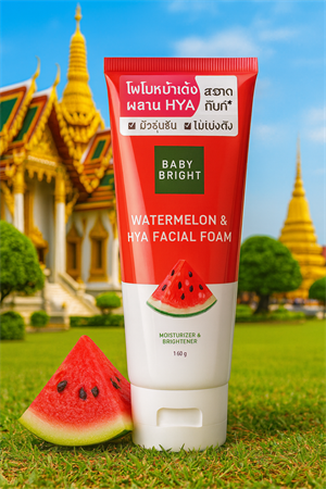 Пенка для умыания BABY BRIGHT Арбуз и Гиалуроновая кислота 160гр (Таиланд) 00-00032847