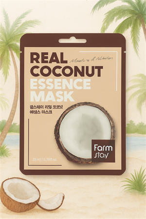 Маска для лица тканевая с экстрактом Кокоса Farm Stay 23мл (Корея) 00-00030966
