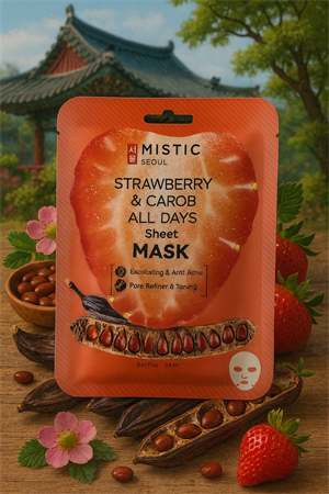 Тканевая маска с экстрактами клубники и кэроба MISTIC 24мл. (Корея) oG1okwTuihLN99vCLZ2ht2