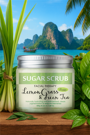 Сахарный скраб для лица с маслом лемонграсса и экстрактом зеленого чая LUSTER 200мл. (Корея) 0Co7BpzWiYTTlxiYnosRv0