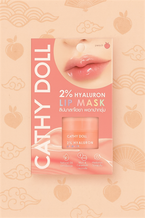 Маска для губ с 2% Гиалуроновой кислотой, питание и увлажнение Спелый персик Cathy Doll 4,5гр (Таиланд) 6VDqNtgMjuMtyWS3oCVgG3
