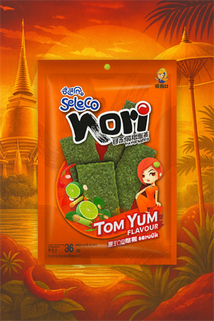 Морская капуста жареная в листах (Том Ям вкус) Seleco 36гр (Таиланд) 00-00031888