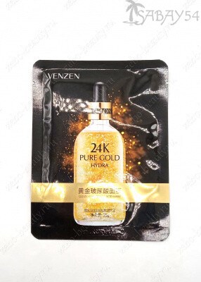 Маска для лица тканевая с биозолотом - сияние и увлажнение VEZE 25гр (Китай) 00-00030330