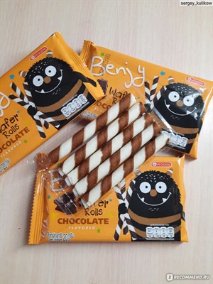 Вафельные трубочки VFOODS "Royal Wafer с начинкой Шоколад 20гр - фото 7776