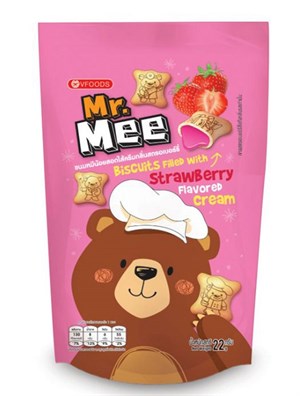 Mr. Mee Печенье с Клубничным кремом 22гр Таиланд - фото 7880