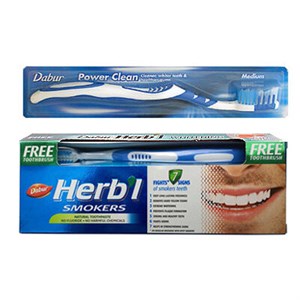 Зубная паста с зубной щеткой для курильщиков без фтора DABUR 150гр (Об.Ар.Эмираты) 00-00032244 - фото 9604