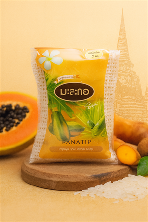 СПА-мыло в мочалке из люфы ПАПАЙЯ PANATIP 75гр (Таиланд) 00-00026577