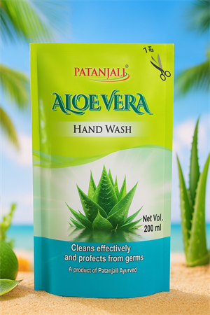 Жидкое Увлажняющее Травяное мыло для рук АЛОЕ ВЕРА 200мл PATANJALI (Индия) 235849033