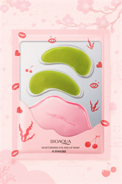 !!АКЦИЯ Маска для губ + патчи под глаза (экстракты вишни и водорослей)  BIOAQUA 8гр+6гр (Китай) 00-00031643