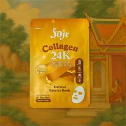 Маска для лица тканевая интенсивная от старения Коллаген 24К JOJI 30гр (Таиланд) 00-00032222