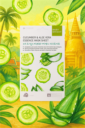 !!АКЦИЯ Маска тканевая для лица Алоэ и Огурец Baby Bright 20гр (Таиланд) 00-00031804