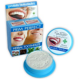 Концентрированная отбеливающая зубная паста с Травами Prim Perfect 25гр