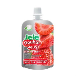 Желе бьюти JELE "Double Jelly Клубника, коллаген, витамин С" с кокосовой мякотью 125г