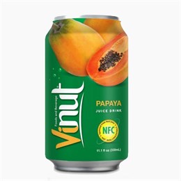 Напиток VINUT со вкусом Папайи ж/б 330 мл, Вьетнам
