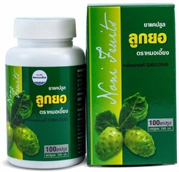 !!АКЦИЯ Натуральный экстракт сока Нони в капсулах 240мл (50%нони) KONGKAHERB 100шт (Таиланд) 00-00026314